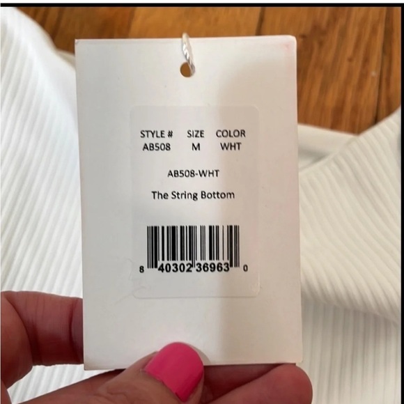 Andie Bikini Set Delray Top String Bottom Ribbed size M NWT Swimsuit - Picture 6 of 9